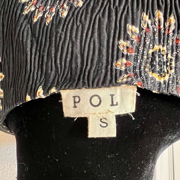 Pol Floral Print Boho Prairie Ruffle Sleeveless High Low Dress Size Small - Picture 3 of 3